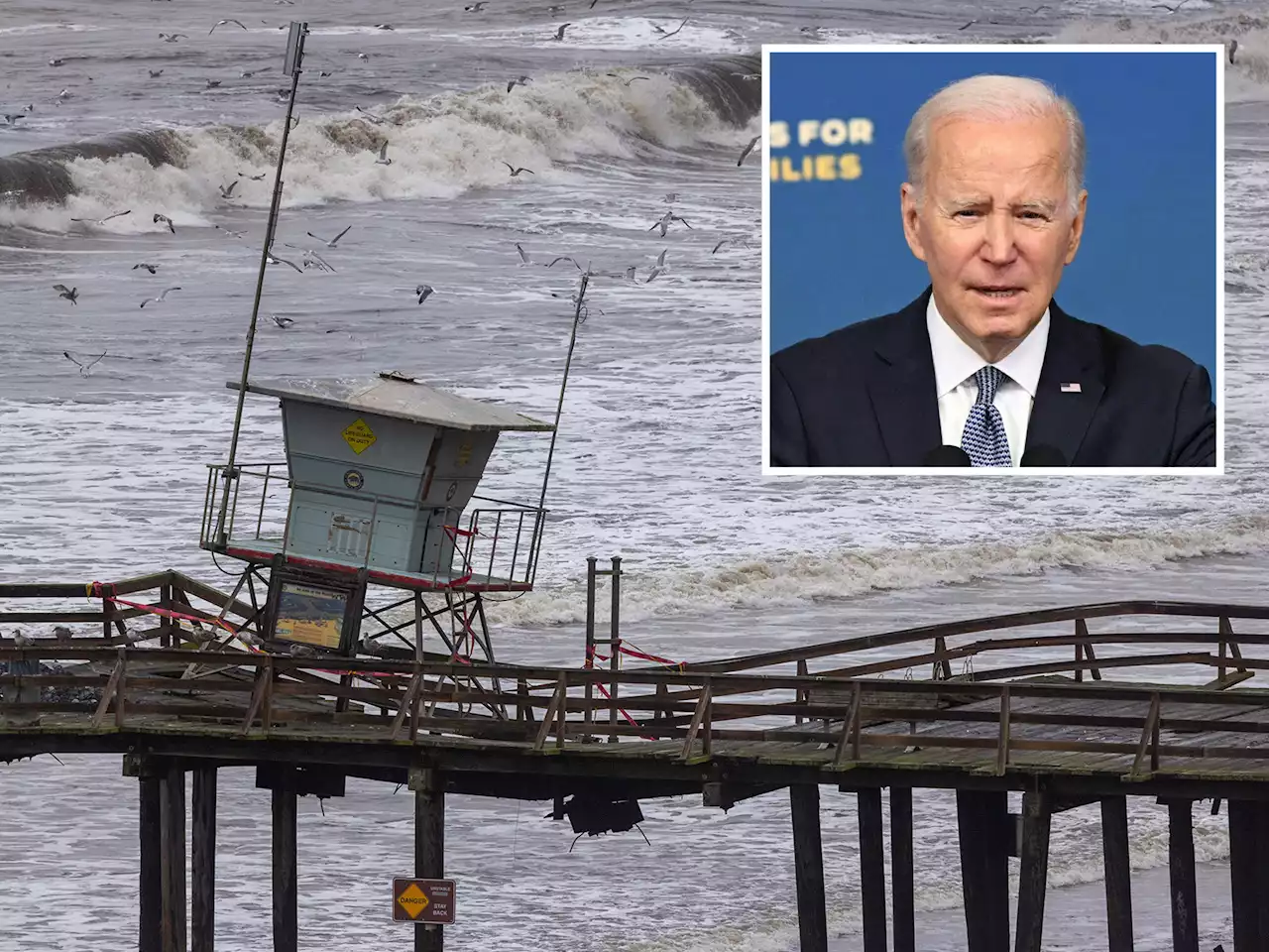 Joe Biden Heads to California Under Storm Clouds