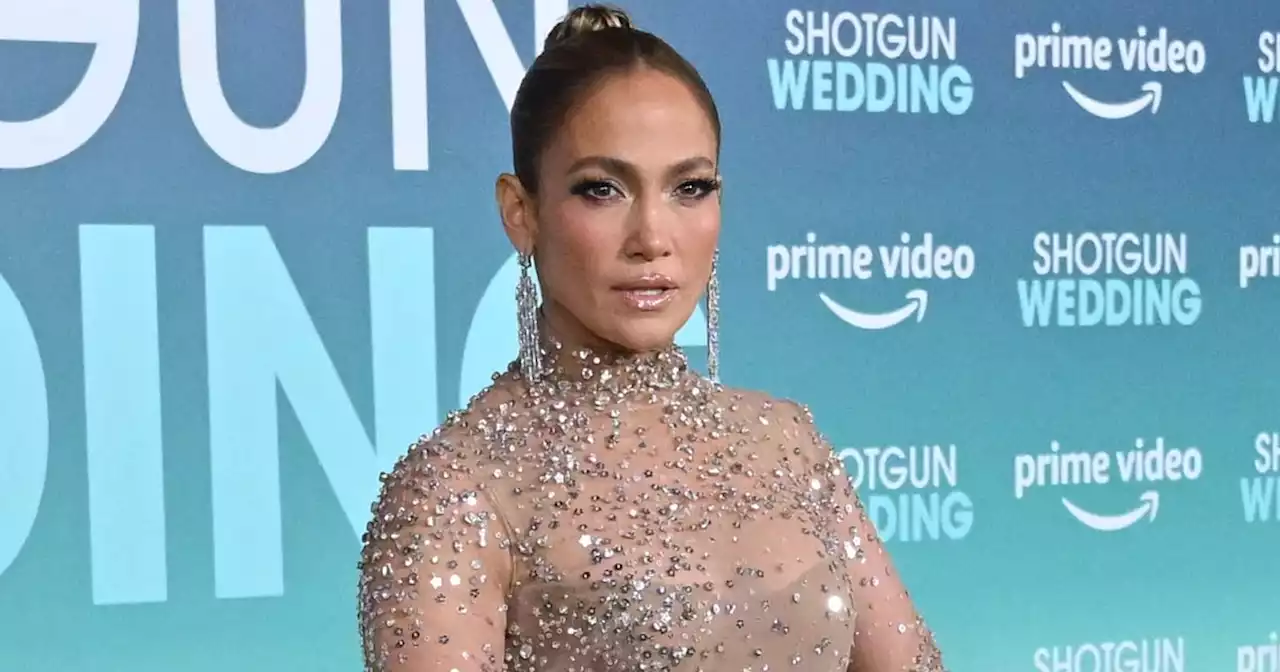 J Lo Reinvents the Naked Dress in a Nude Gown Covered in Crystals