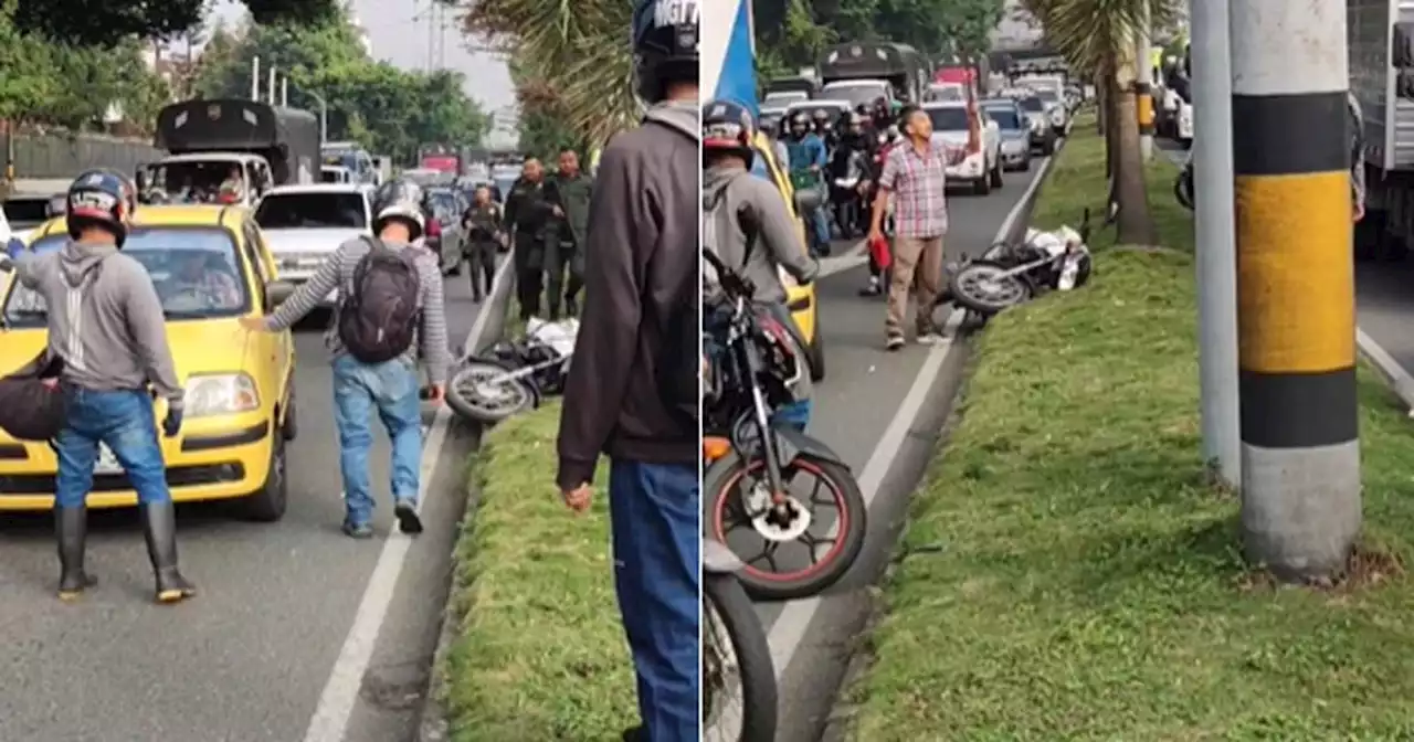 Vuelve y juega: taxista con machete fue apuñalado por motociclista con el que se estrelló