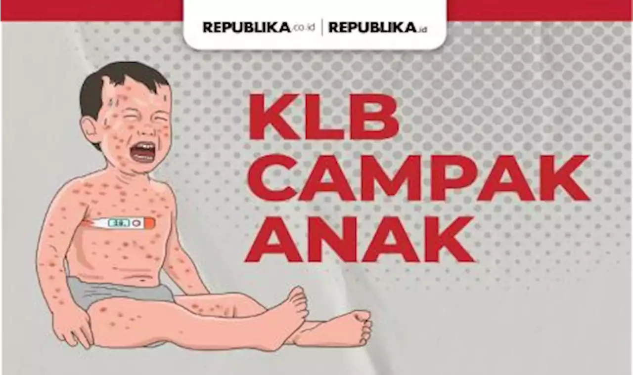 Infografis KLB Campak Anak |Republika Online