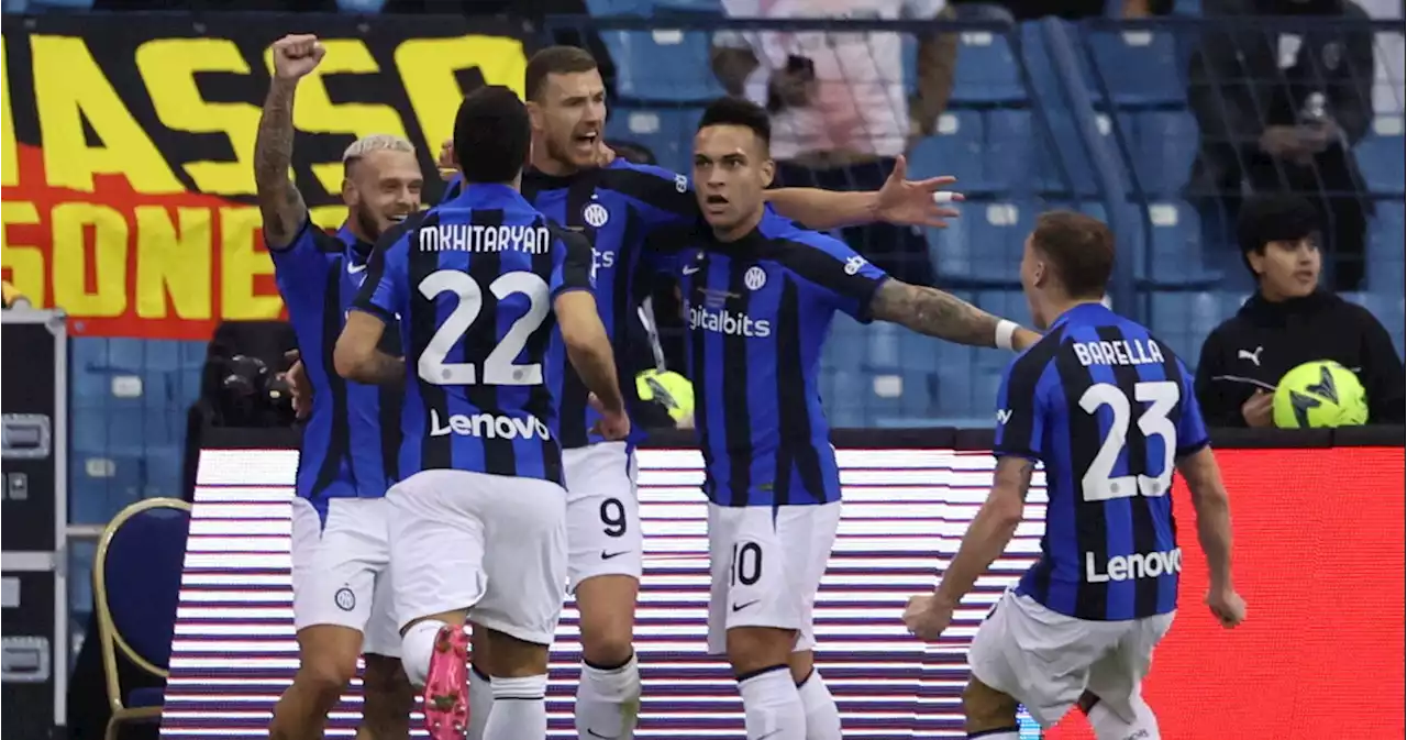 Supercoppa Italiana, Milan-Inter 0-3: festa nerazzurra con Dimarco, Dzeko e Lautaro