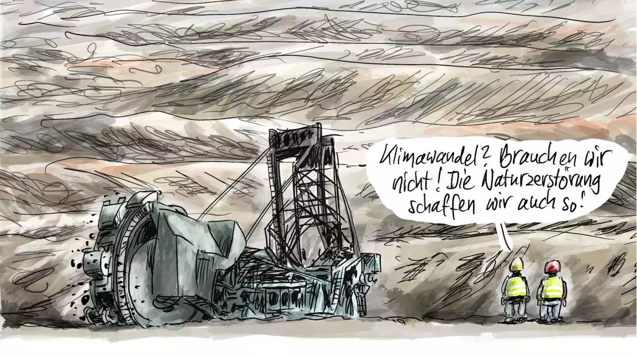 Humorvoll für Umweltschutz in Berlin: Karikaturen zur Klimakrise von Tagesspiegel-Zeichner Stuttmann