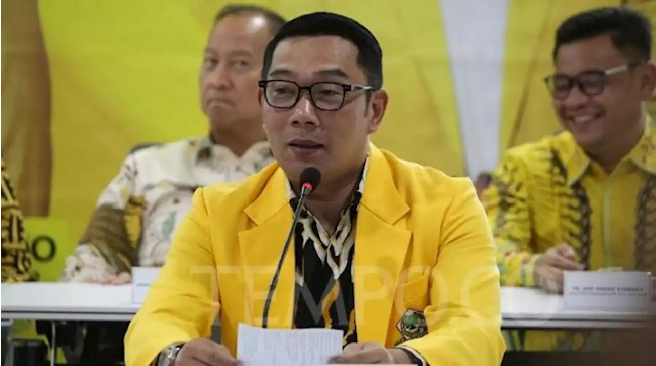 Ridwan Kamil Bergabung ke Golkar, Peneliti SMRC: Memulihkan Dukungan di Jawa Barat