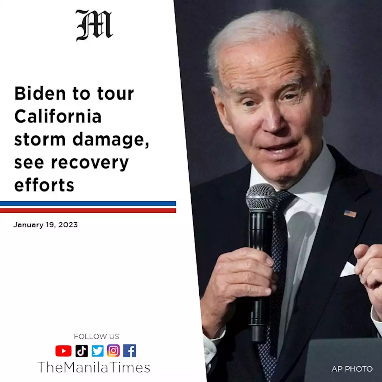 Biden to tour California storm damage, see recovery efforts