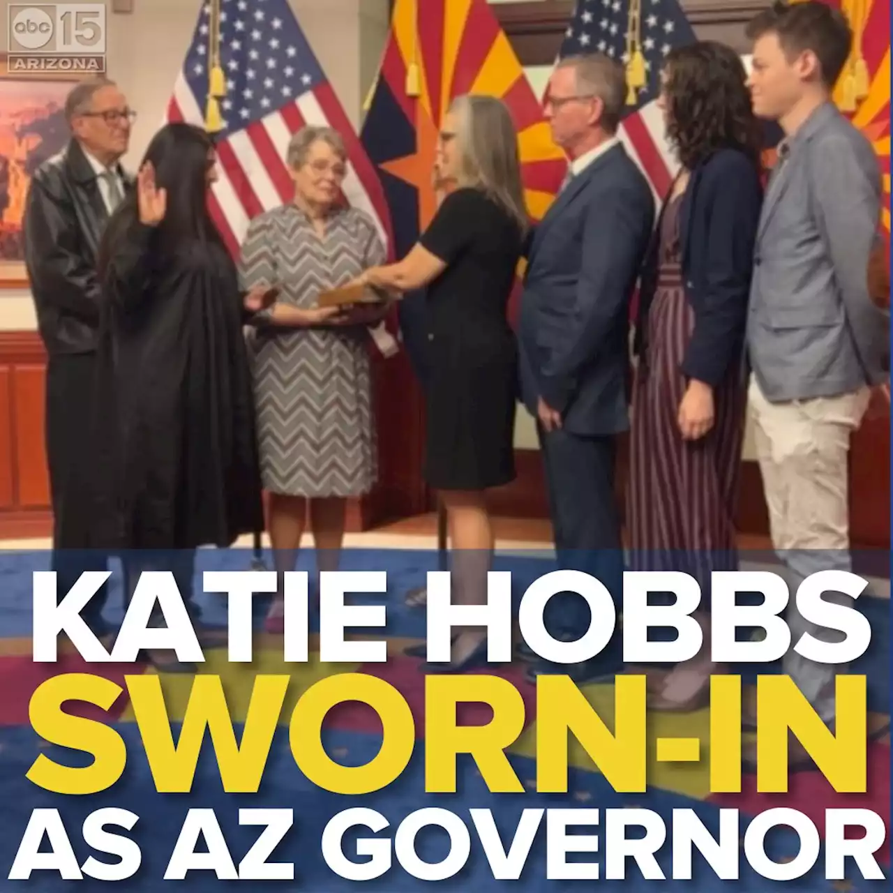 Democrat Katie Hobbs takes office as Arizona governor