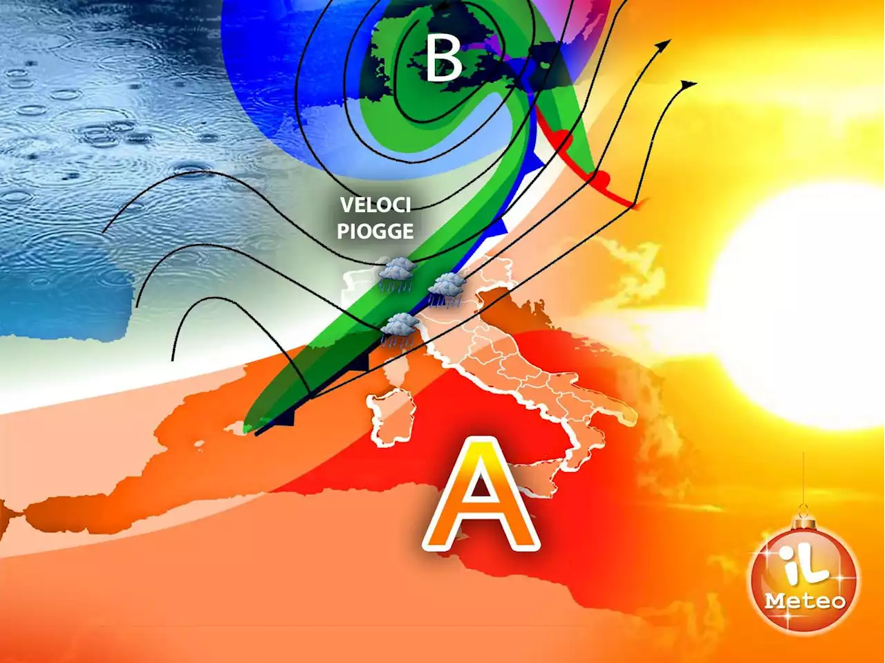 Previsioni meteo Italia, perturbazione contro l'anticiclone africano