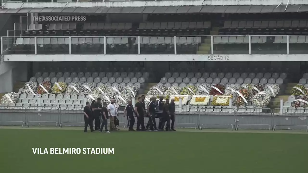 Fans mourn Pelé at public viewing in Brazil stadium