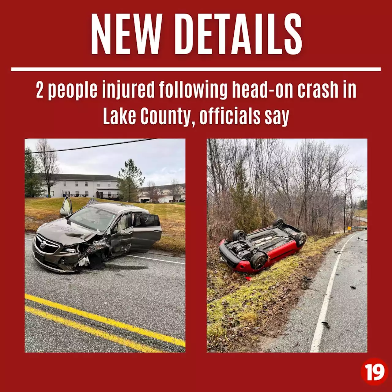 2 hospitalized following head-on crash in Lake County, sheriff says