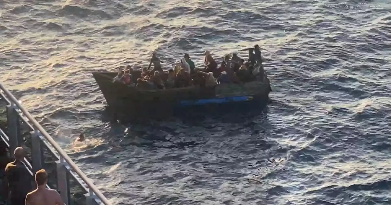 WATCH: Cruise ship rescues 18 refugees found at sea