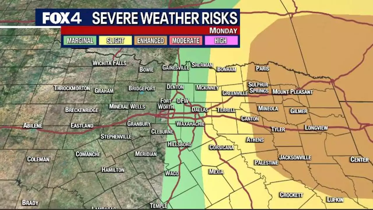 Severe storms possible in North Texas Monday