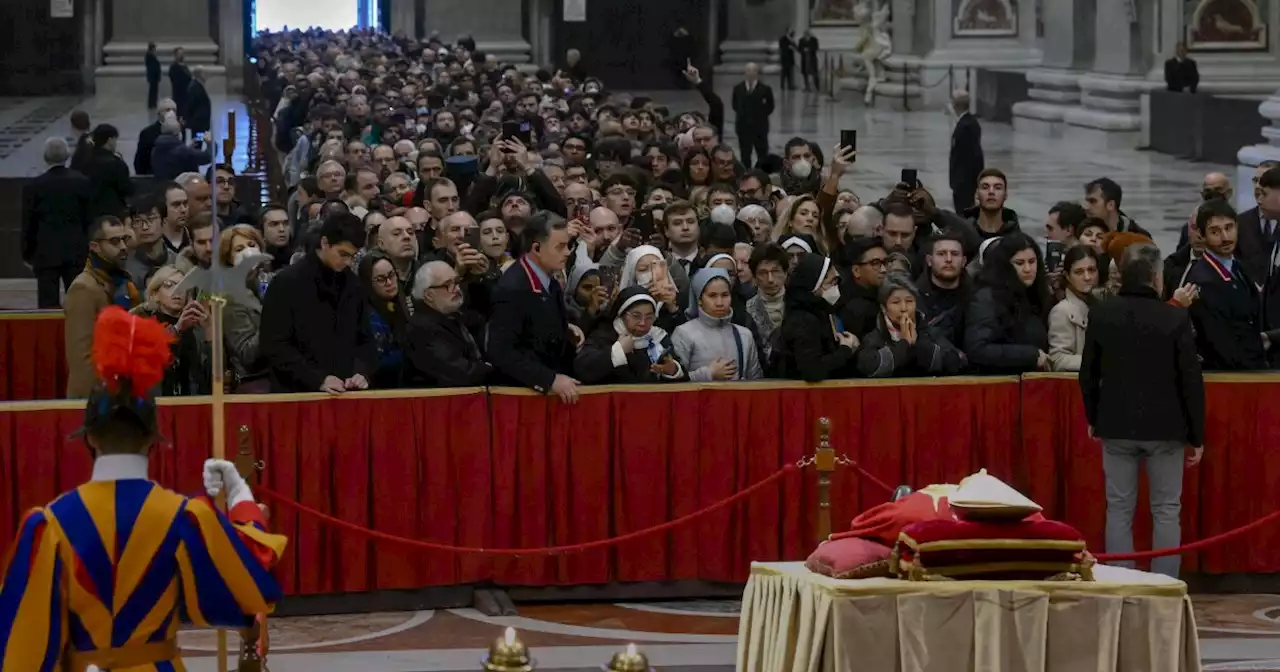 Pope Emeritus Benedict XVI lies in state at the Vatican