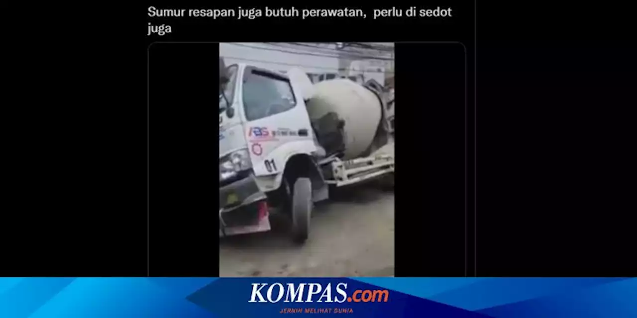 Viral, Video Sumur Resapan Rusak Sebabkan Truk Terperosok, Ini Penjelasan Dinas SDA DKI