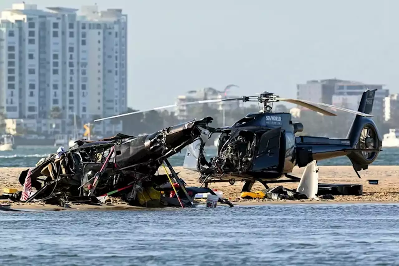 Chocaron dos helicópteros y uno cayó sobre una playa con turistas en Australia: cuatro muertos