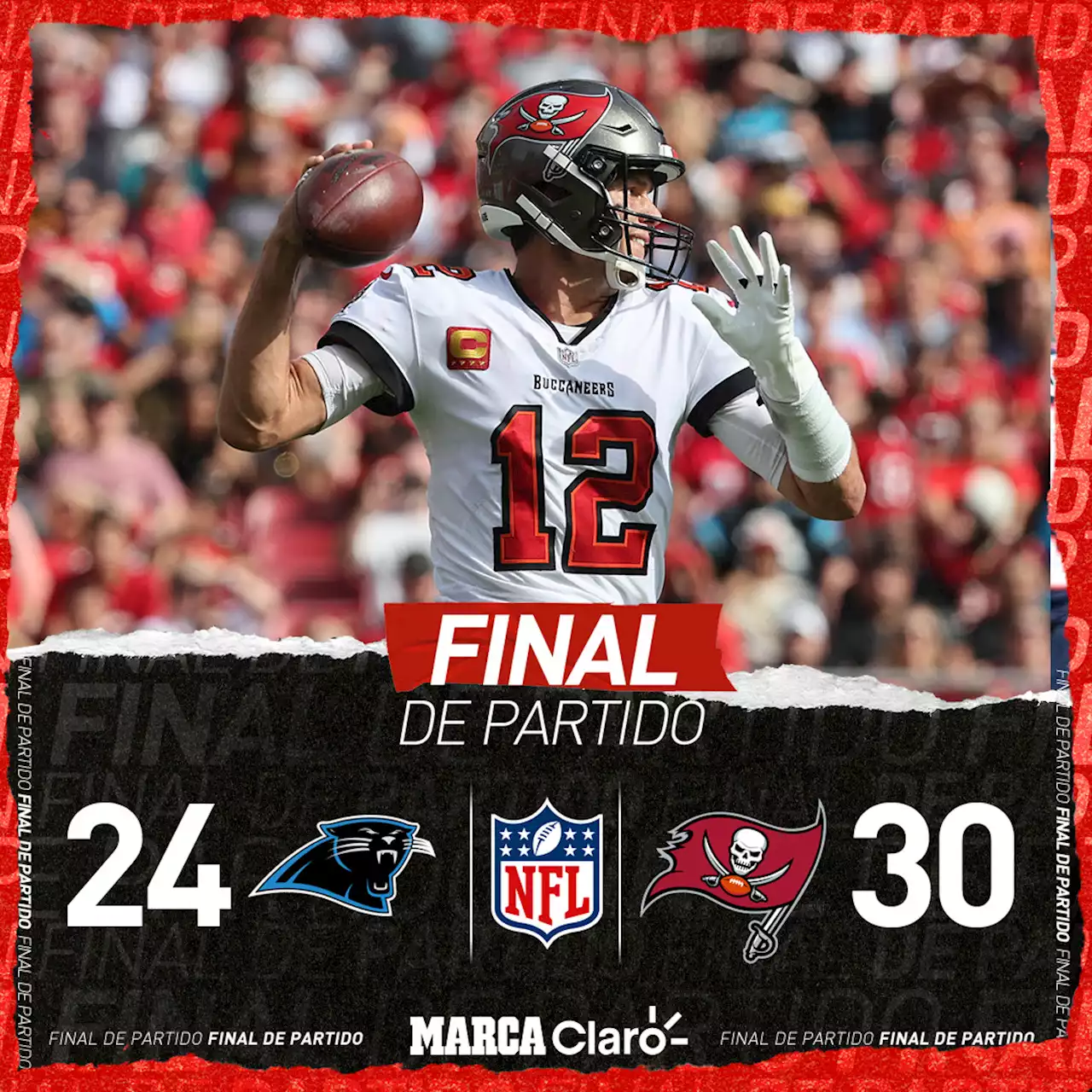 Tom Brady y Mike Evans salvan a Tampa Bay ante Carolina para ganar el título divisional