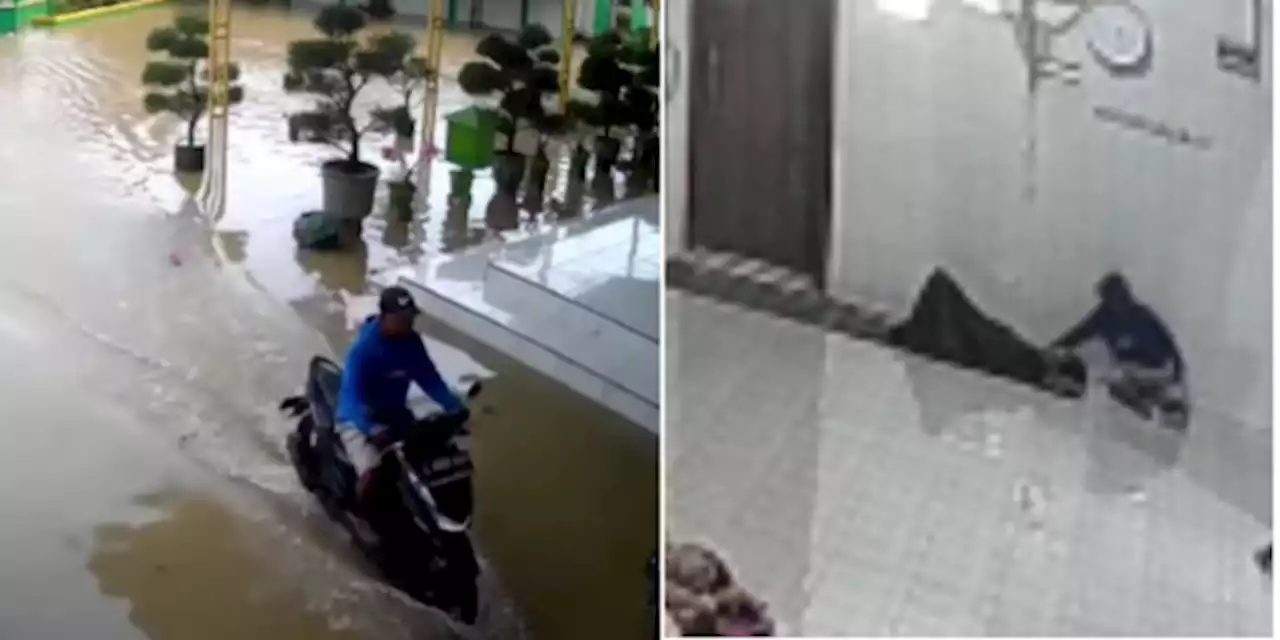 Viral Pria Mencuri HP Milik Pengungsi Banjir, Aksinya Terekam CCTV | merdeka.com