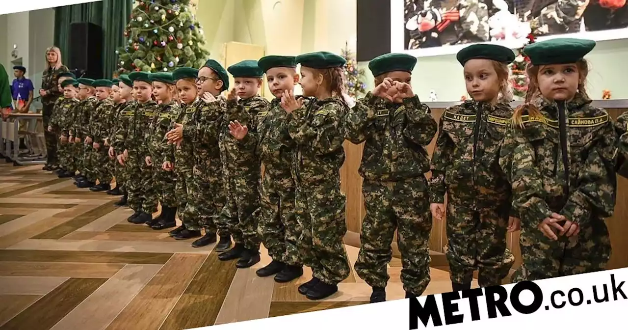 Putin parades nursery children in soldier uniforms for war propaganda