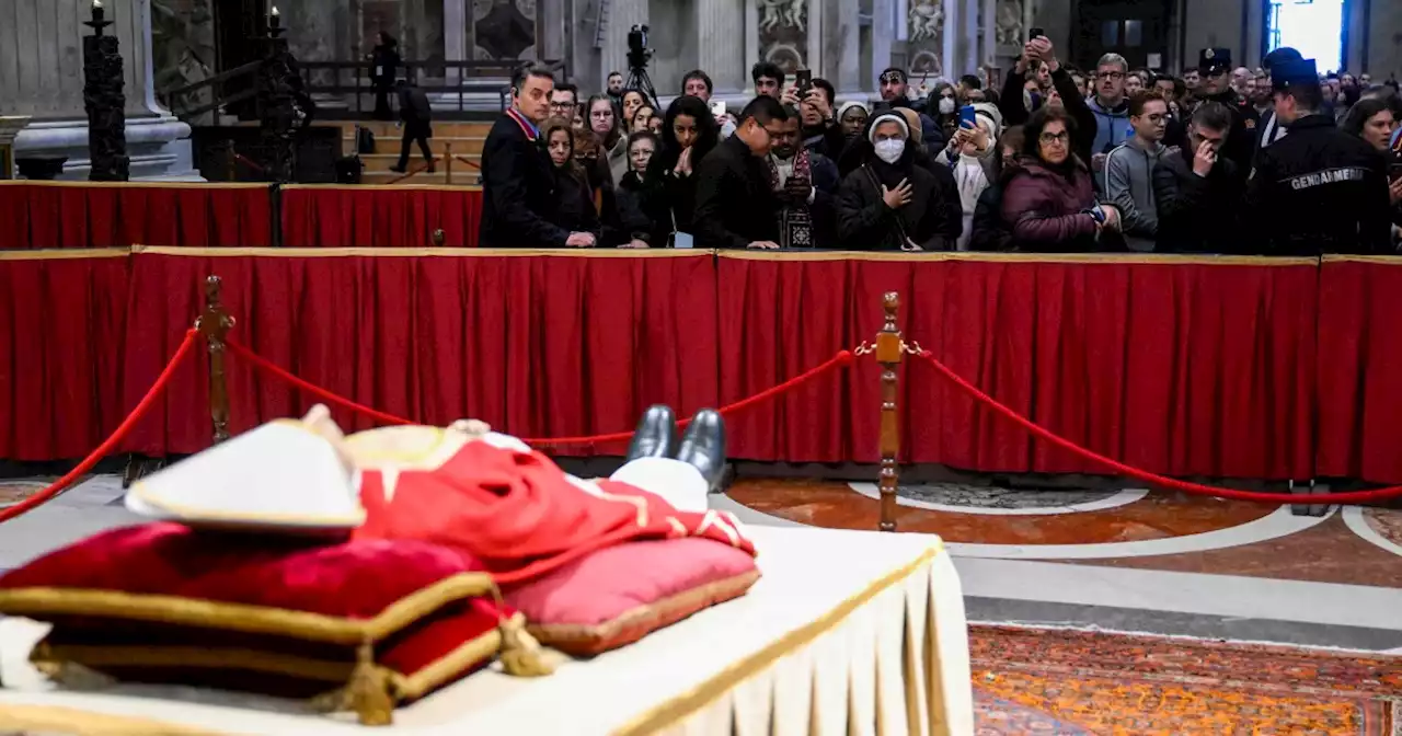 Thousands pay homage as Pope Emeritus Benedict XVI lies in state