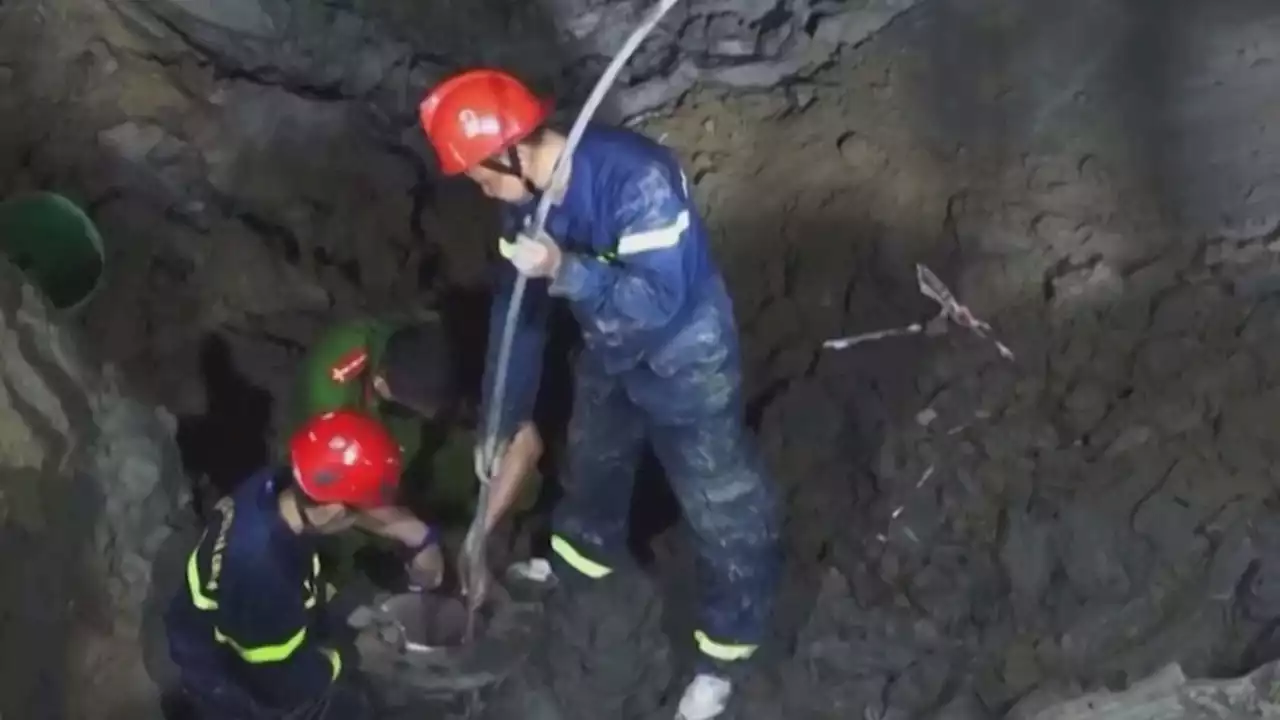 10-jarig jongetje al twee dagen vast in betonnen heipaal in Vietnam