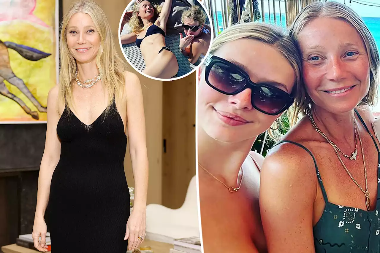 Gwyneth Paltrow, daughter Apple rock string bikinis as they ring in 2023