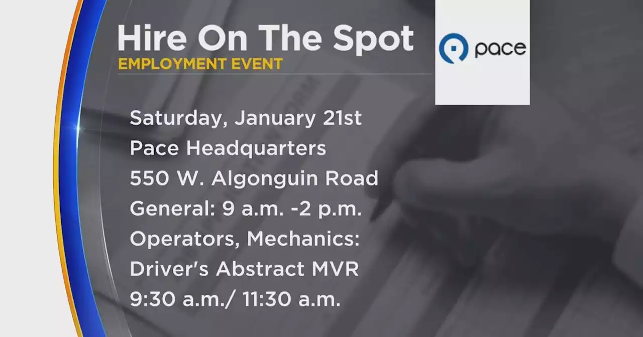 Pace hosting on-the-spot hiring event Saturday