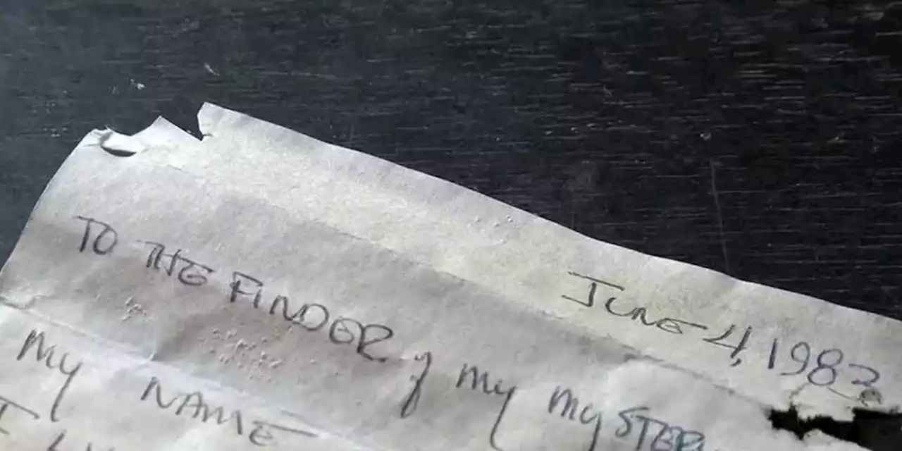 Man finds decades-old message inside bottle