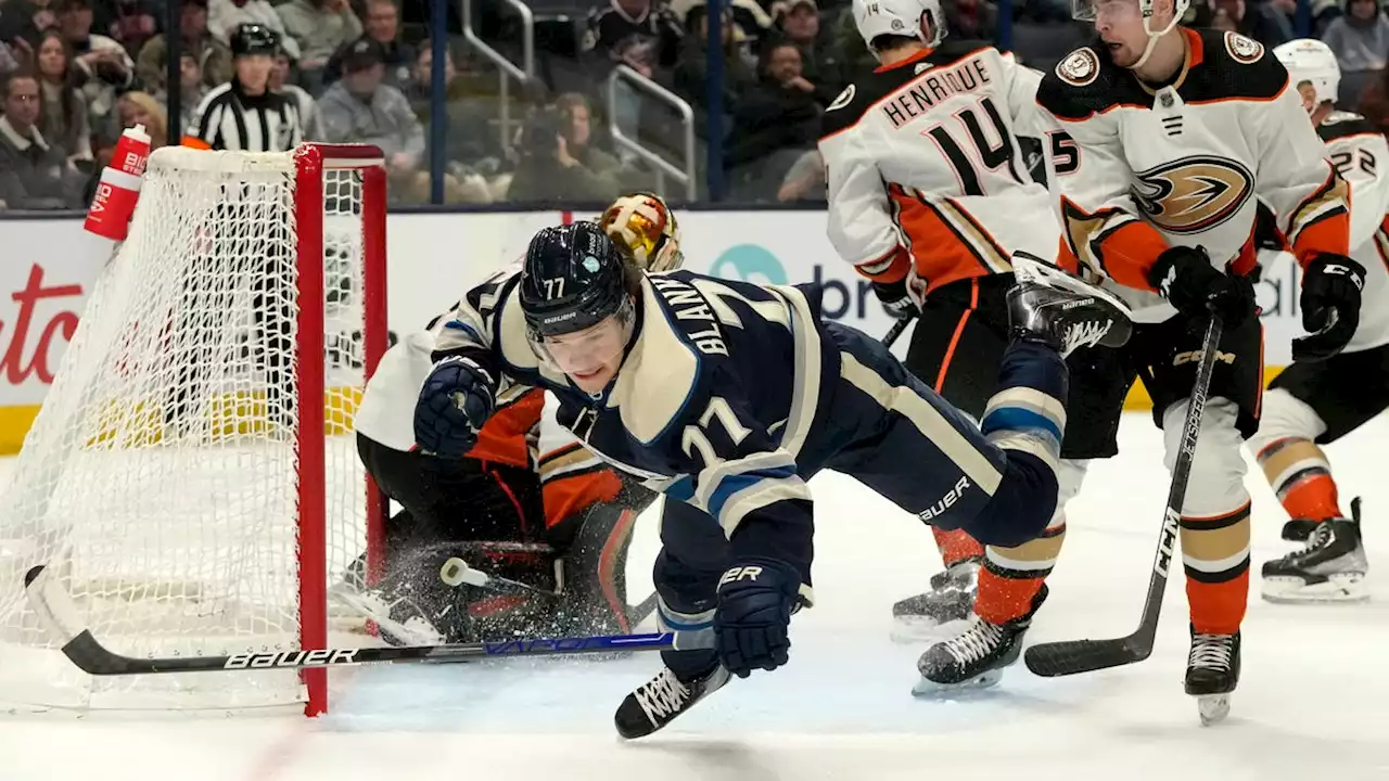 Anaheim Ducks trip up Blue Jackets in 5-3 win, overcoming a three-goal deficit