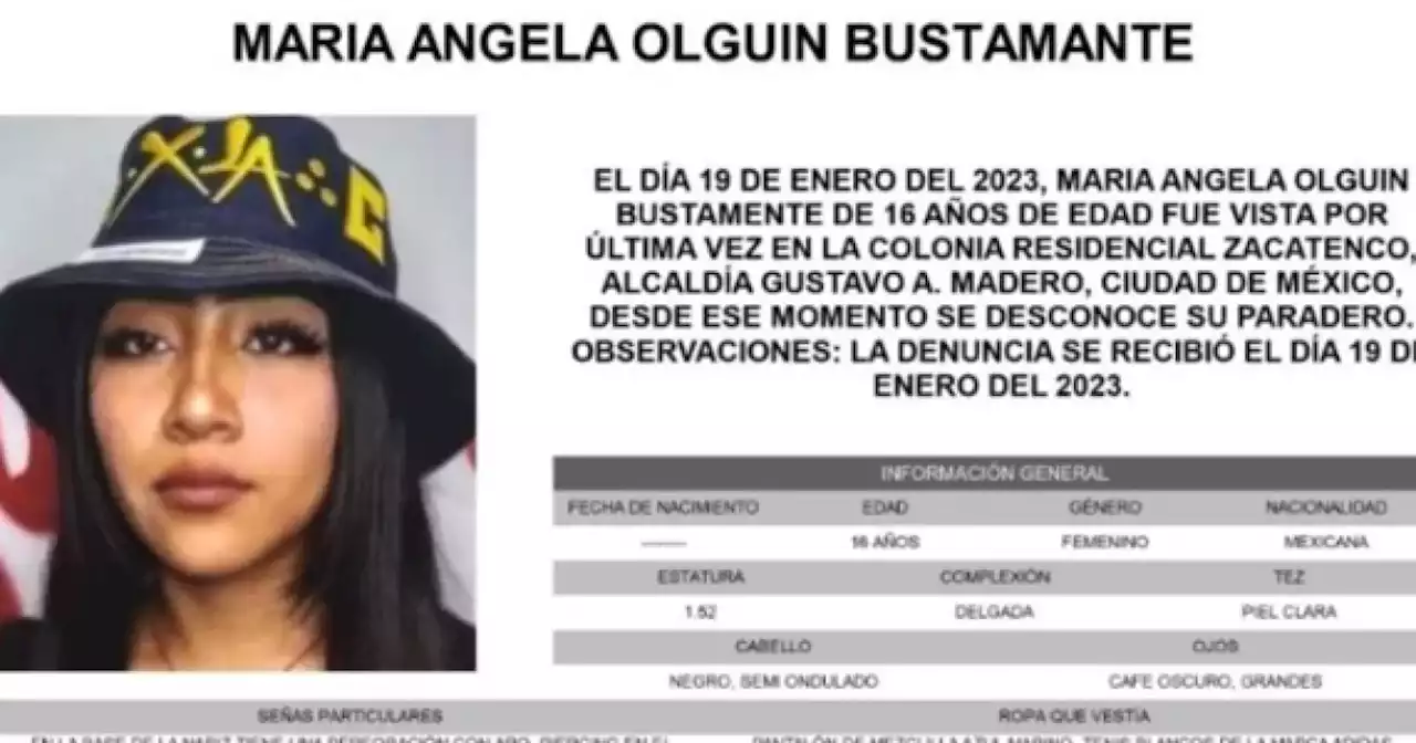 Denuncian desaparición de María Ángela en Indios Verdes