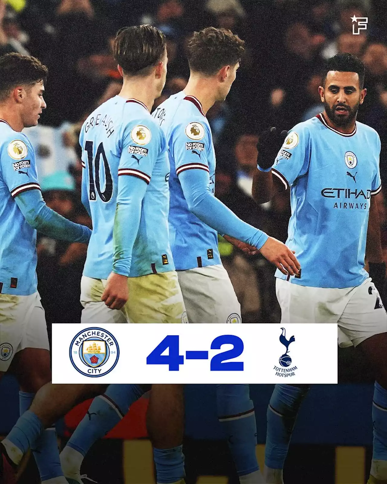 Premier League : Manchester City renverse Tottenham grâce à un Riyad Mahrez de folie