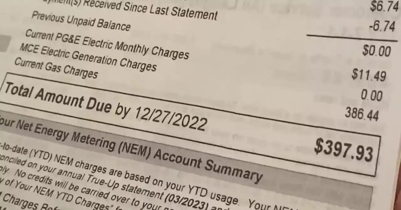 PG&E bills prompting sticker shock from Bay Area customers