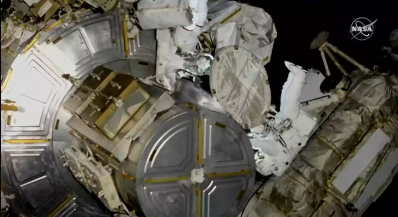 First Native American woman in space steps out on spacewalk