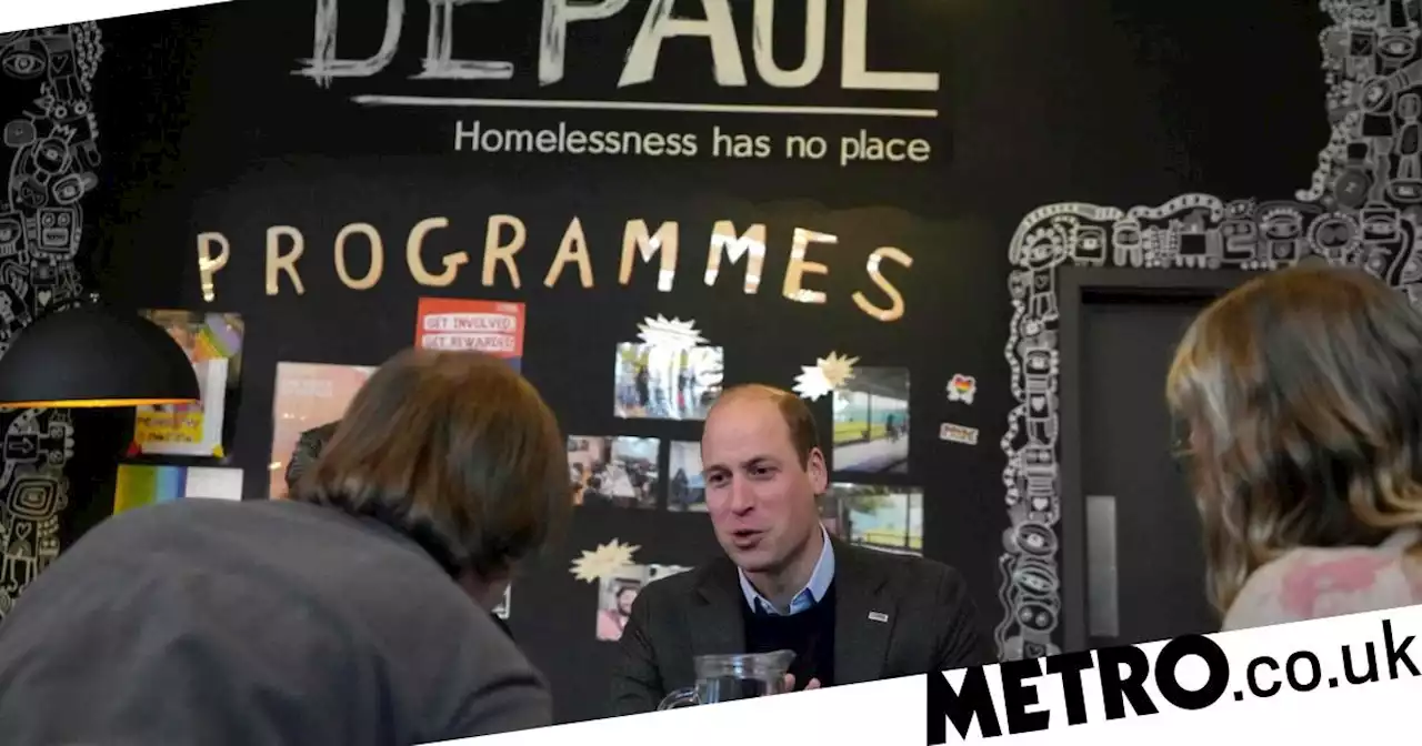 William shocked by 'terrifying' youth homelessness on visit to Diana charity