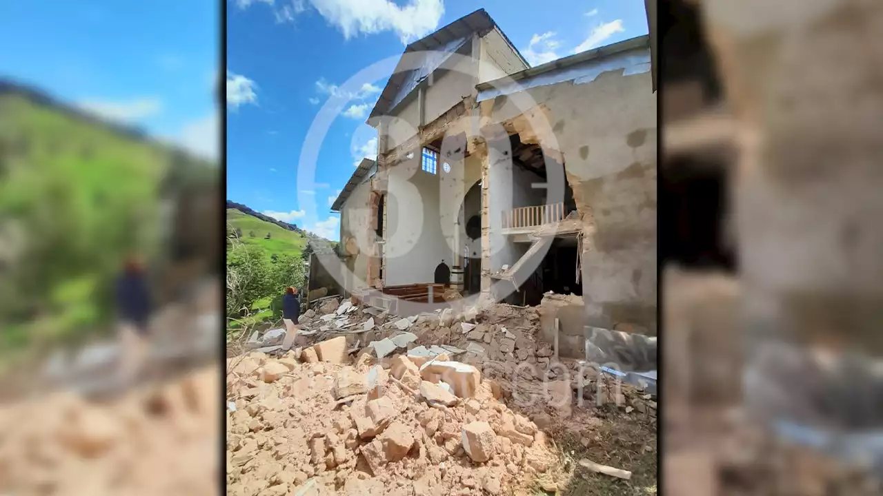 [VIDEO] Se cayó parte de la Iglesia de Santa Rosa de Osos