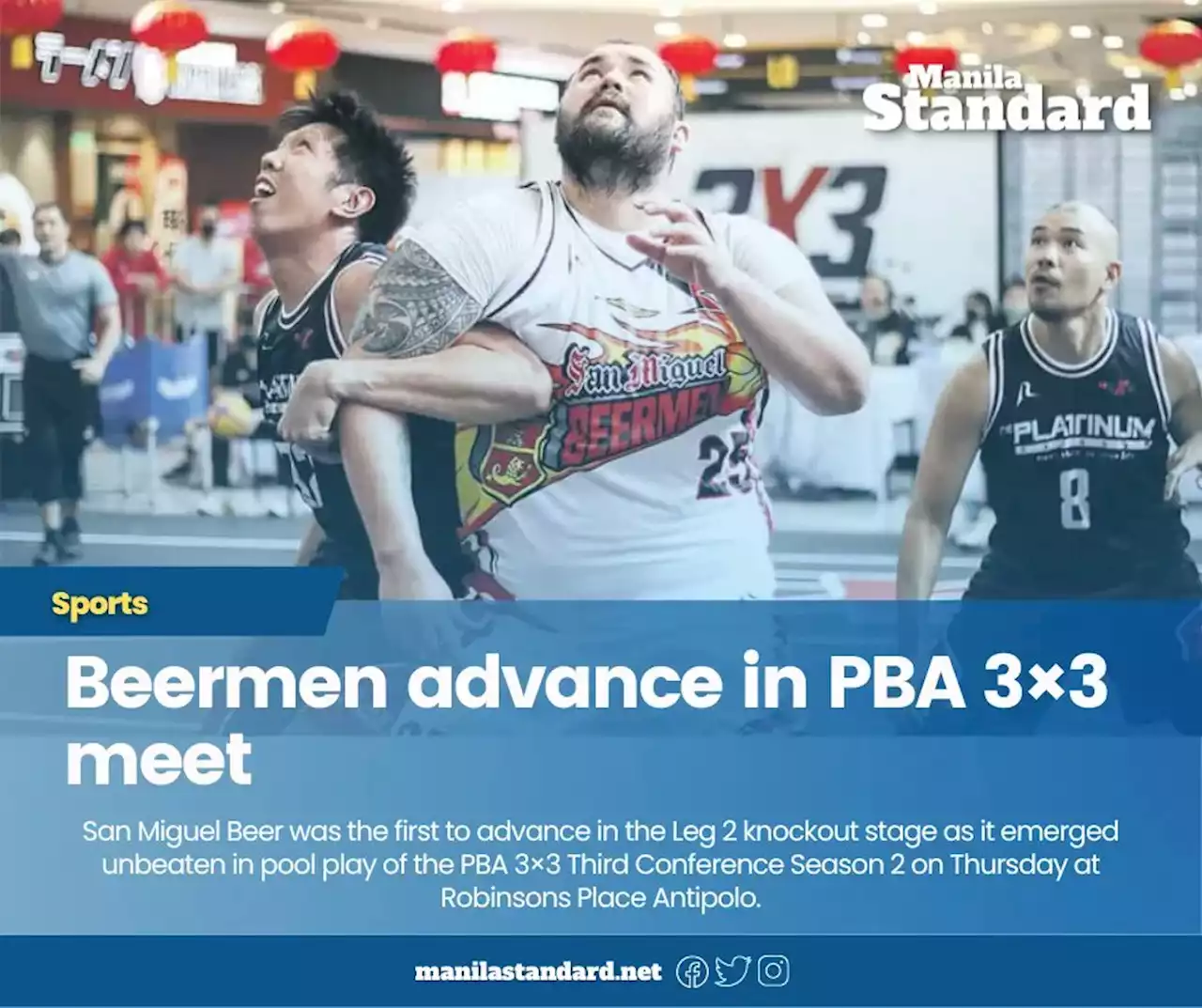 Beermen advance in PBA 3×3 meet