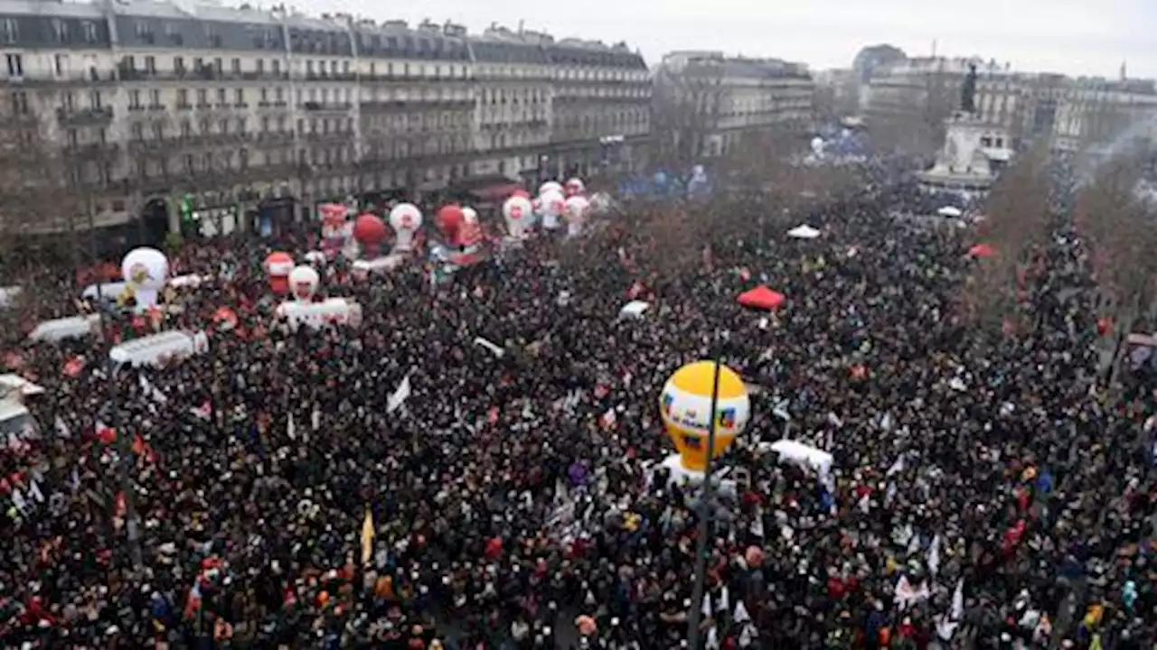 France gripped by mass strikes, protests against Macron's pension reform