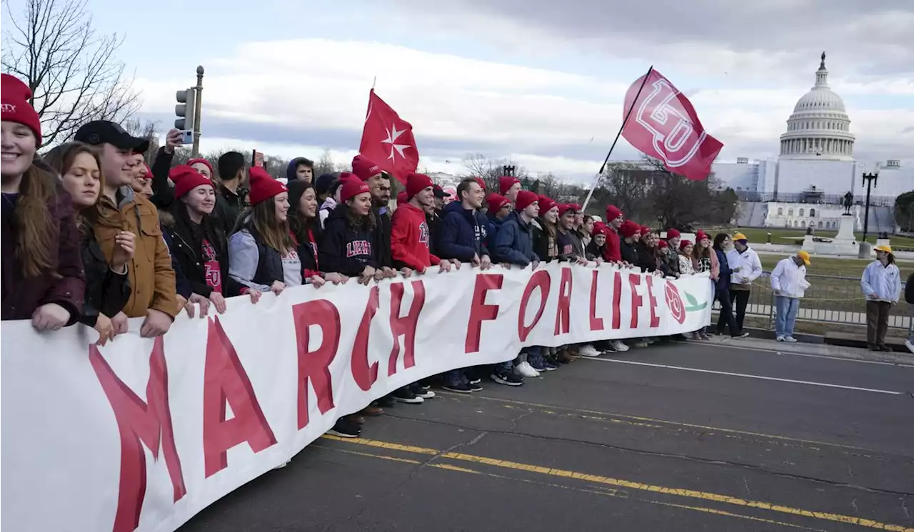 Thousands protest abortion in first March for Life after Supreme Court’s rejection of Roe