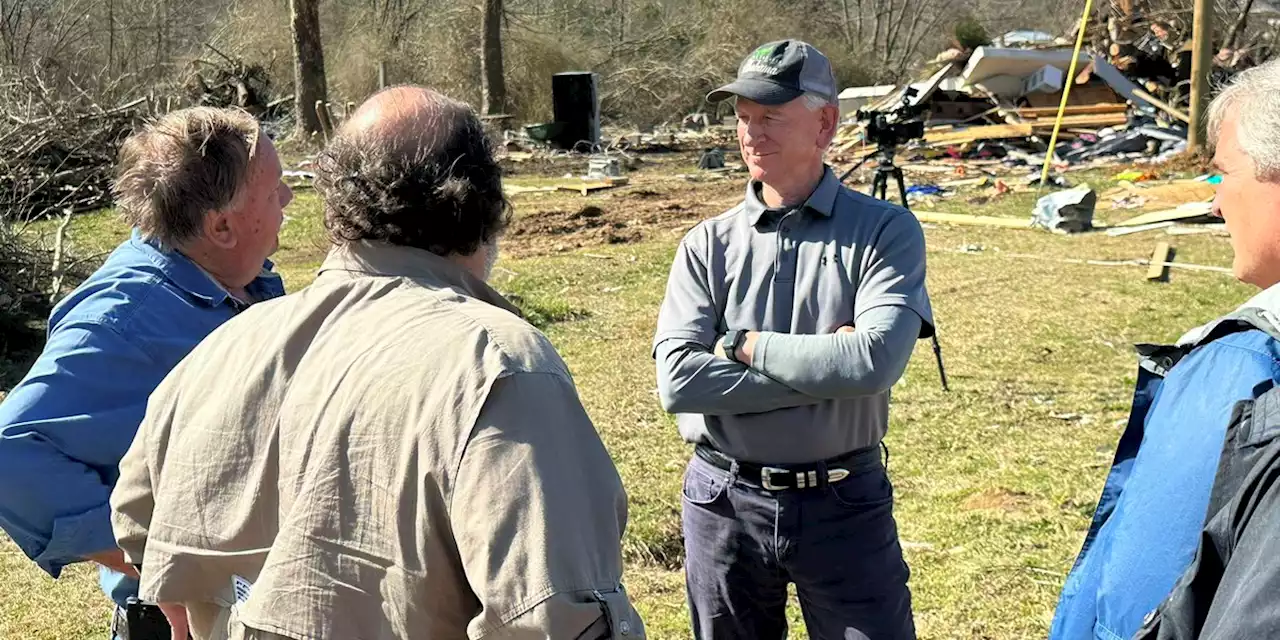 U.S. Senator Tuberville tours tornado damage in Autauga County