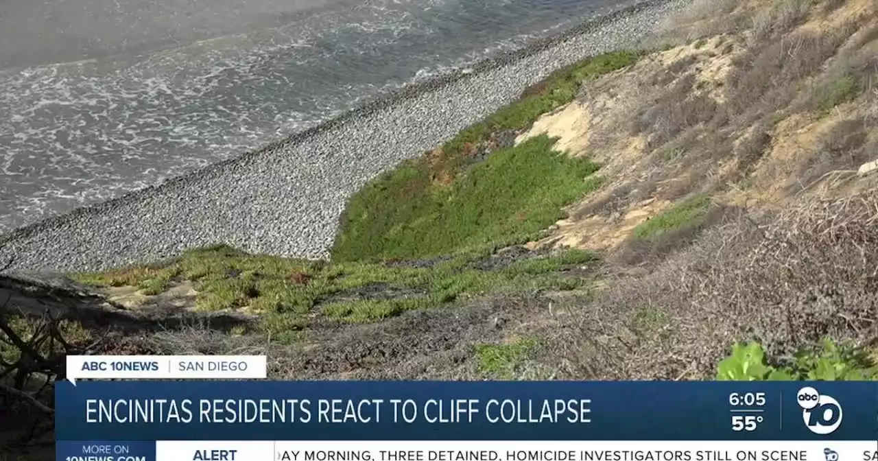 Encinitas residents react to cliff collapse