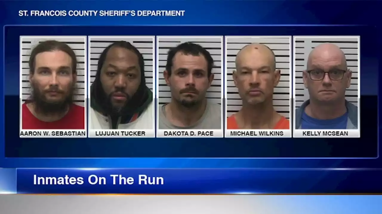 All 5 inmates captured after escaping jail in stolen car, authorities say