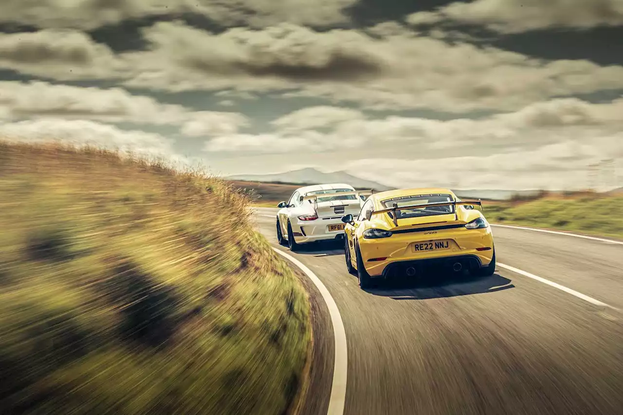 Watch: Porsche 718 Cayman GT4 RS vs Porsche 911 GT3 RS 4.0 video twin test