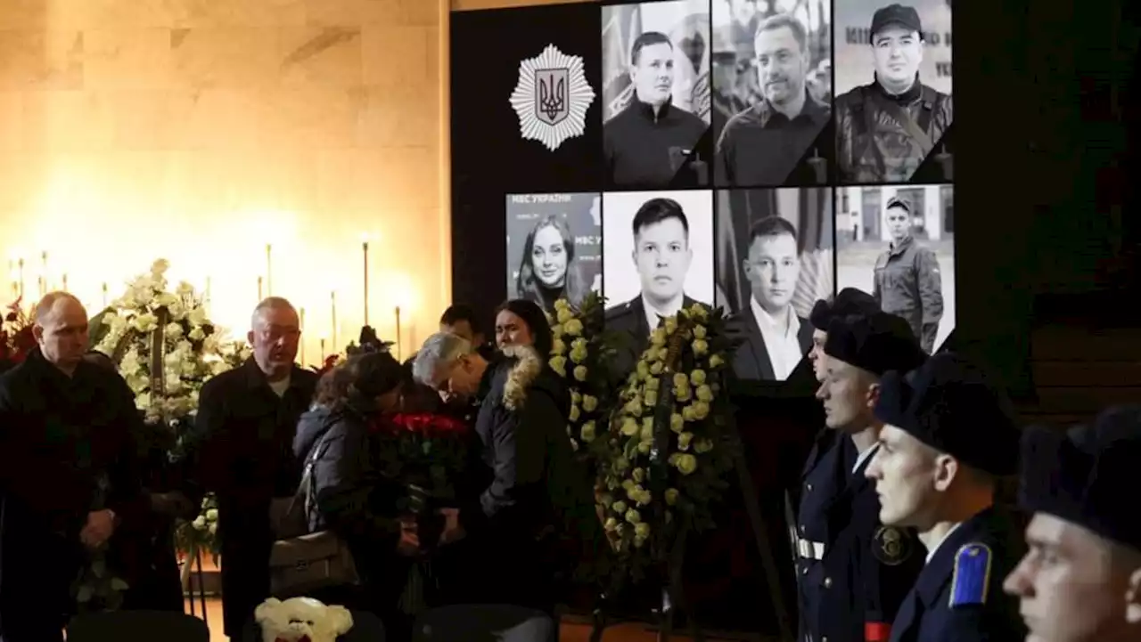 Ukraine honours interior minister, other senior officials, killed in helicopter crash