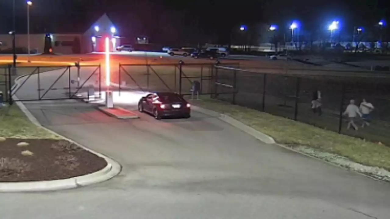 Surveillance video catches Missouri inmates getting away in stolen car