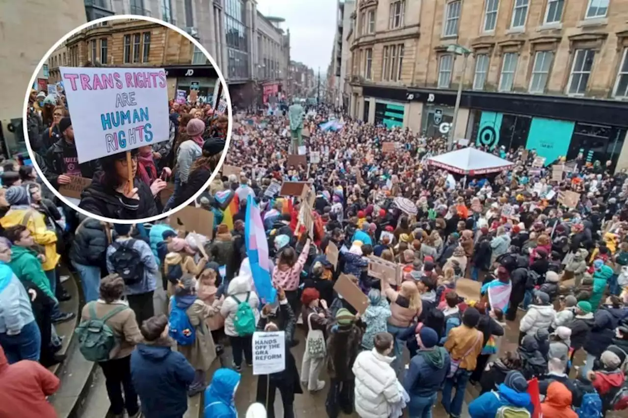 Hundreds gather for rally in Glasgow after gender recognition bill blocked