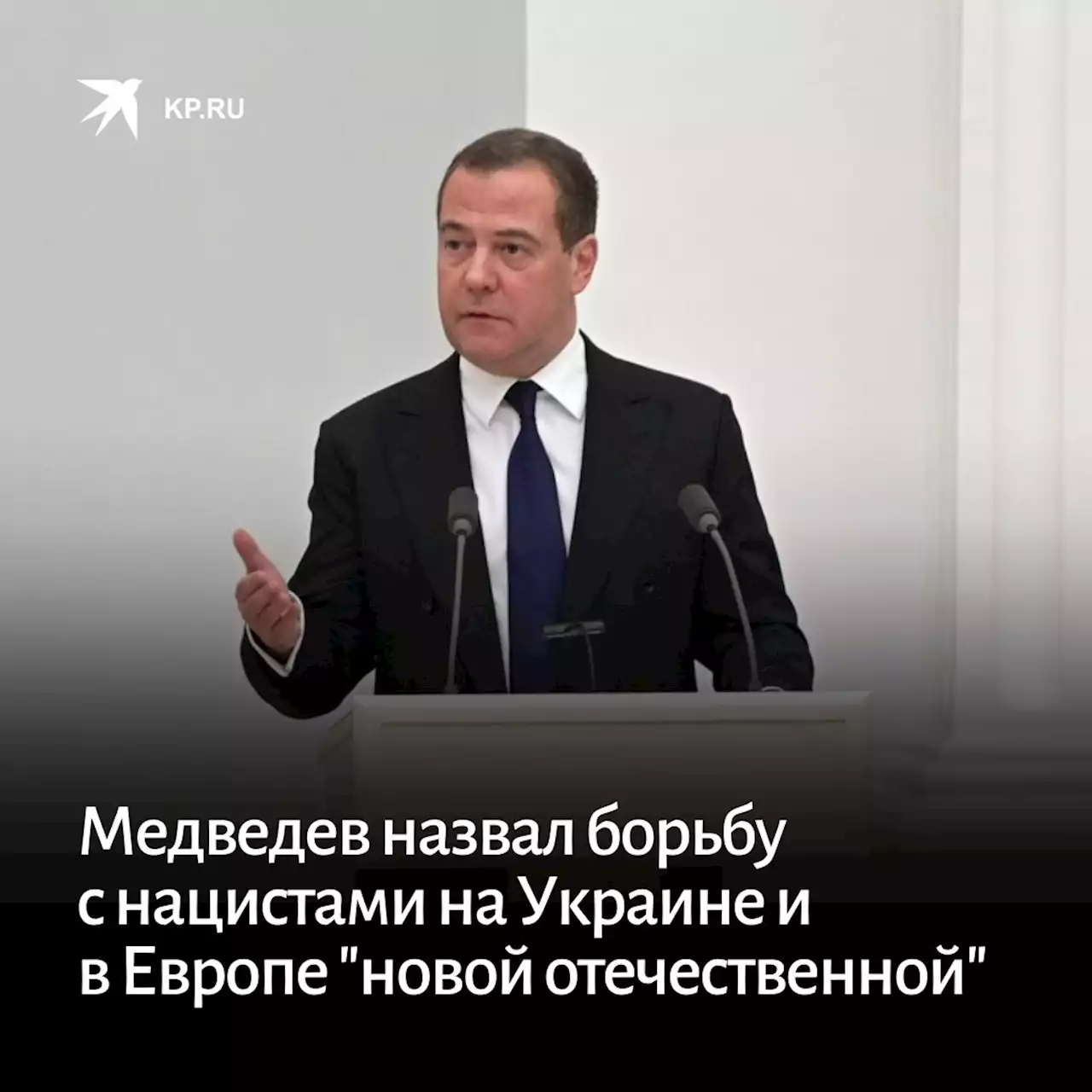 Медведев назвал борьбу с нацистами на Украине и в Европе 'новой отечественной'