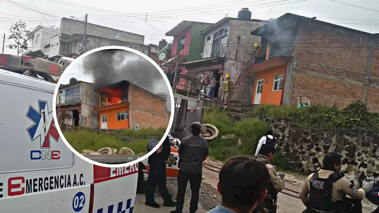 Tras incendio, familia se queda sin casa en colonia de Xalapa