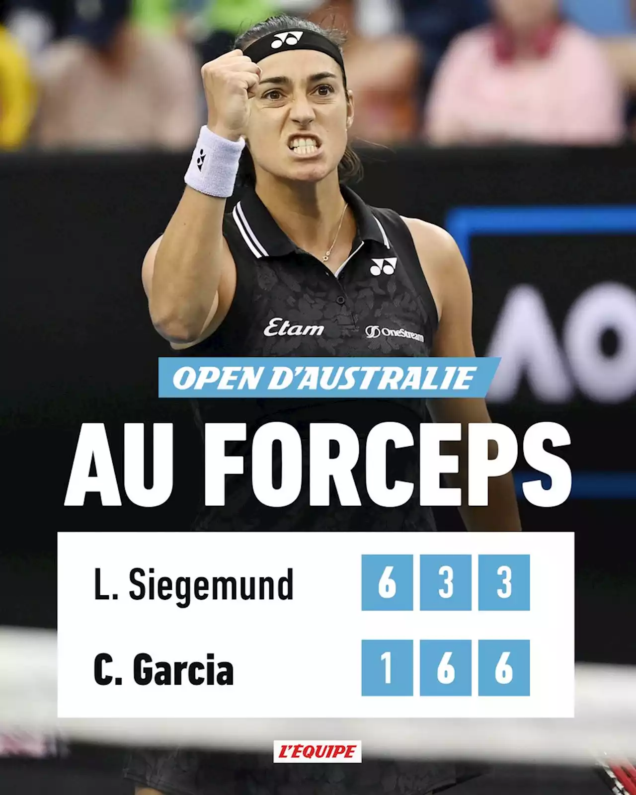 Caroline Garcia s'est fait peur au troisième tour de l'Open d'Australie