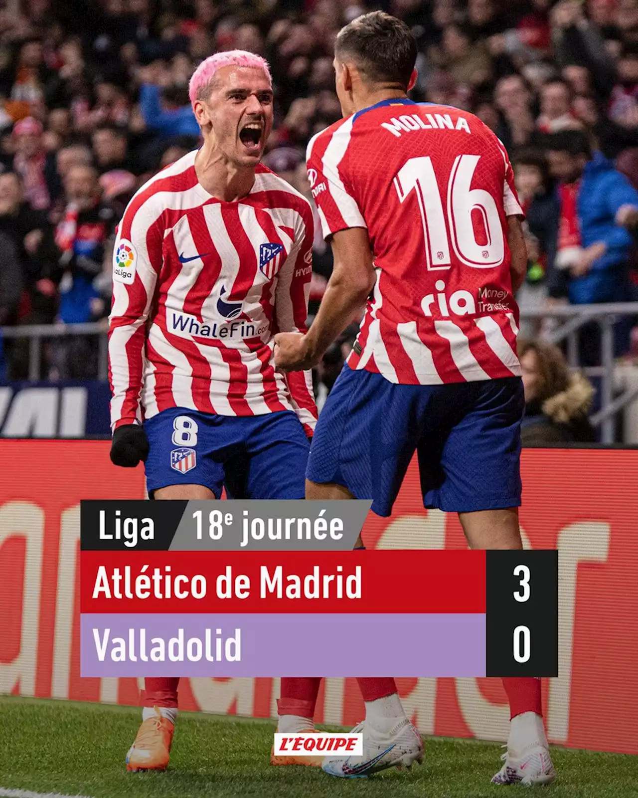 Atlético de Madrid 3-0 Valladolid, La Liga, résultat et résumé du match (21/01/2023)