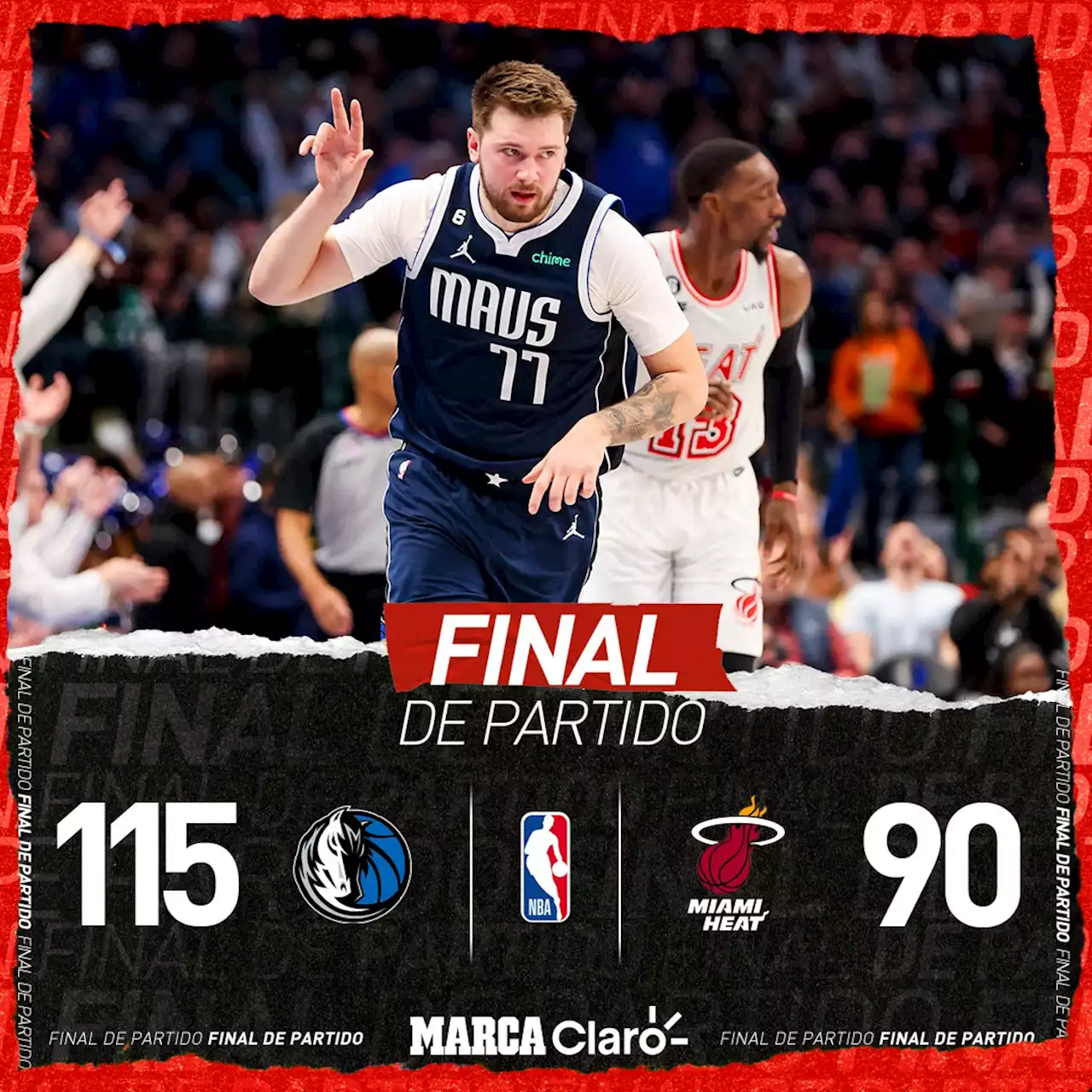 Los Mavericks derrotan al Heat en casa con una brillante defensiva