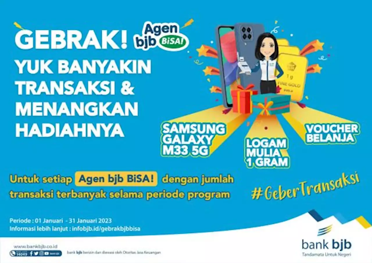 Apresiasi Agen Laku Pandai, bank bjb Bagi-bagi Hadiah untuk Ratusan Agen bjb BiSA