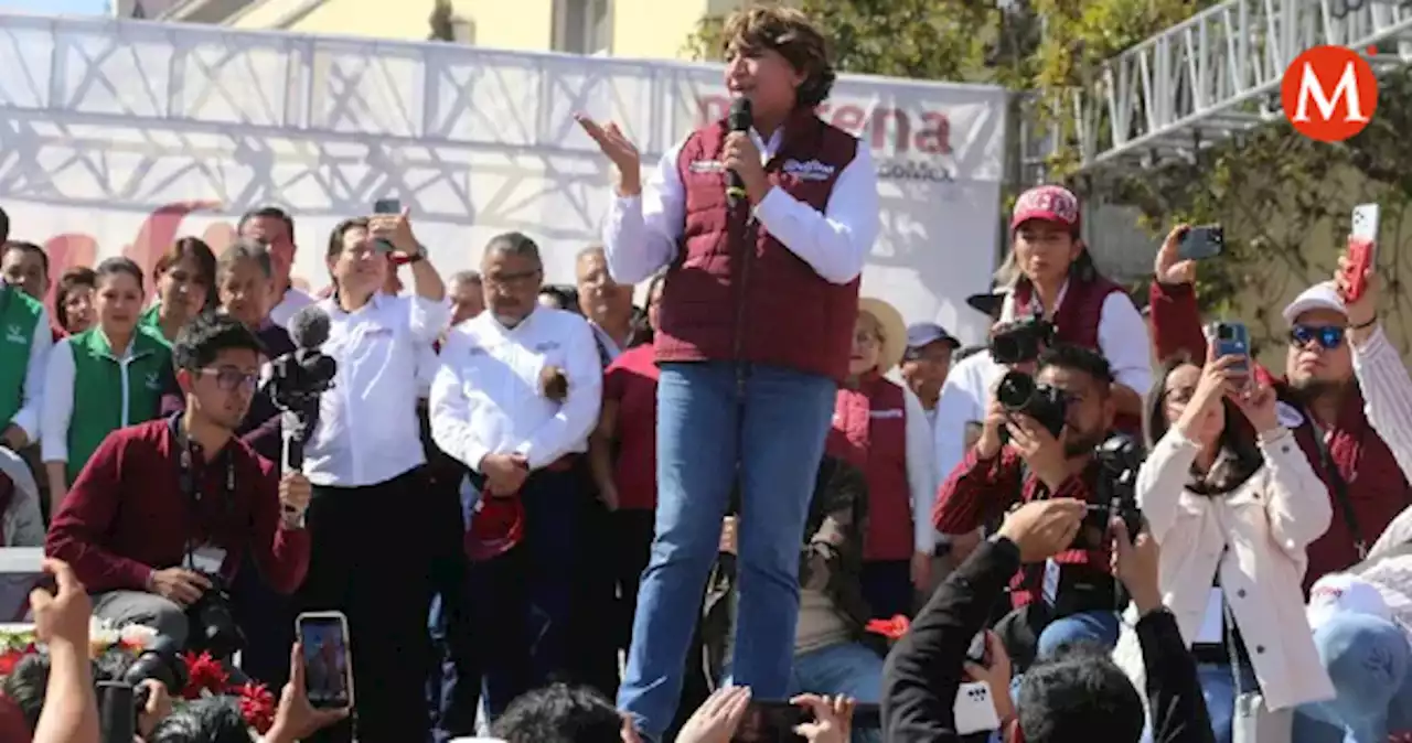 Delfina Gómez asegura querer un cambio desde Atlacomulco, Edomex