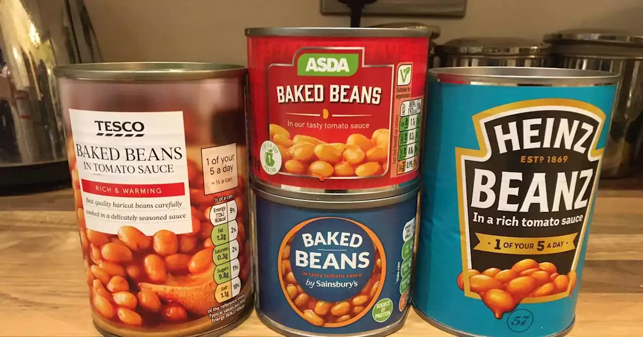 Heinz Beanz compared to major supermarket own brands